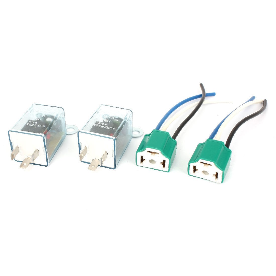 2Pcs DC 12V 130W 3 Pins Electronic LED Light Car Auto Flasher Relay w Socket