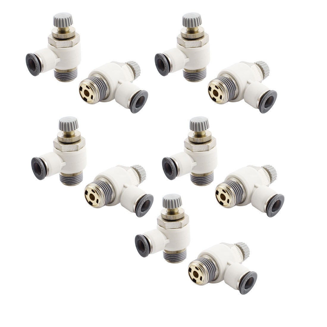 10pcs SL8 03 3 8 PT Male 8mm Tube Pneumatic Flow Control Valves