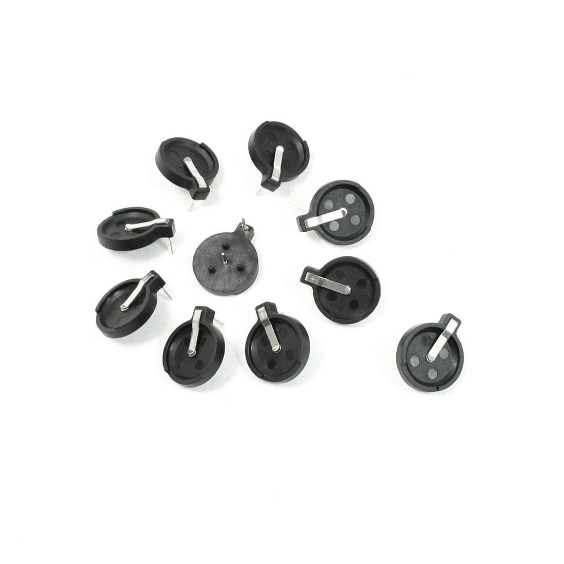 10 Pcs 2 Pins CR1616 Coin Button Battery Holder Container