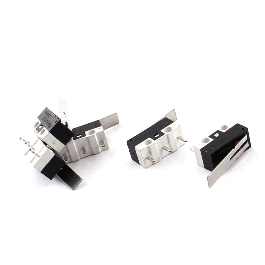 5Pcs SPDT 3Pin Long Hinge Lever Momentary Control Plastic Micro Limit Switch