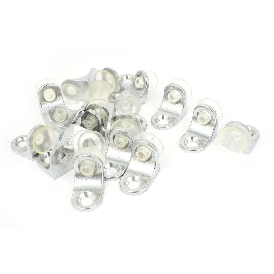 Suction Cup Base Right Angle Shelf Bracket Glass Shelve Support 18 Pcs