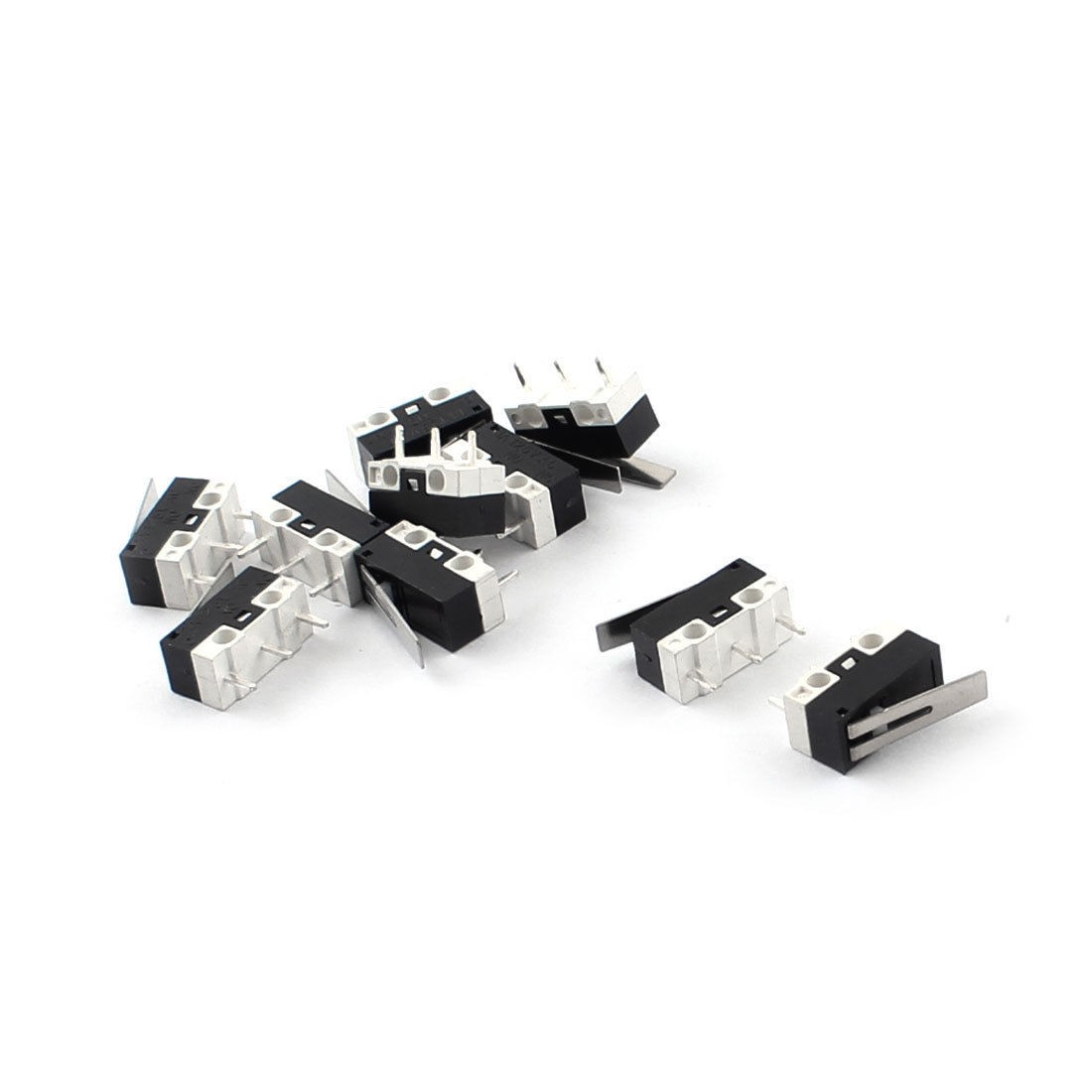 10 Pcs SPDT 3Pin Long Hinge Lever Momentary Control Micro Limit Switch