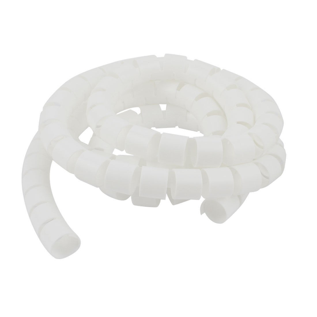 Spiral Tube Cable Wire Wrap Organizer PC Cord Management 25mmx3meter White