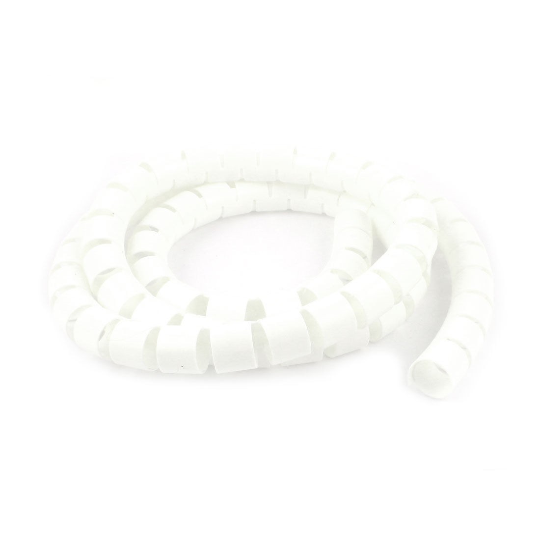 Spiral Tube Cable Wire Wrap Organizer Computer Cord Management 25mmx1.5m White