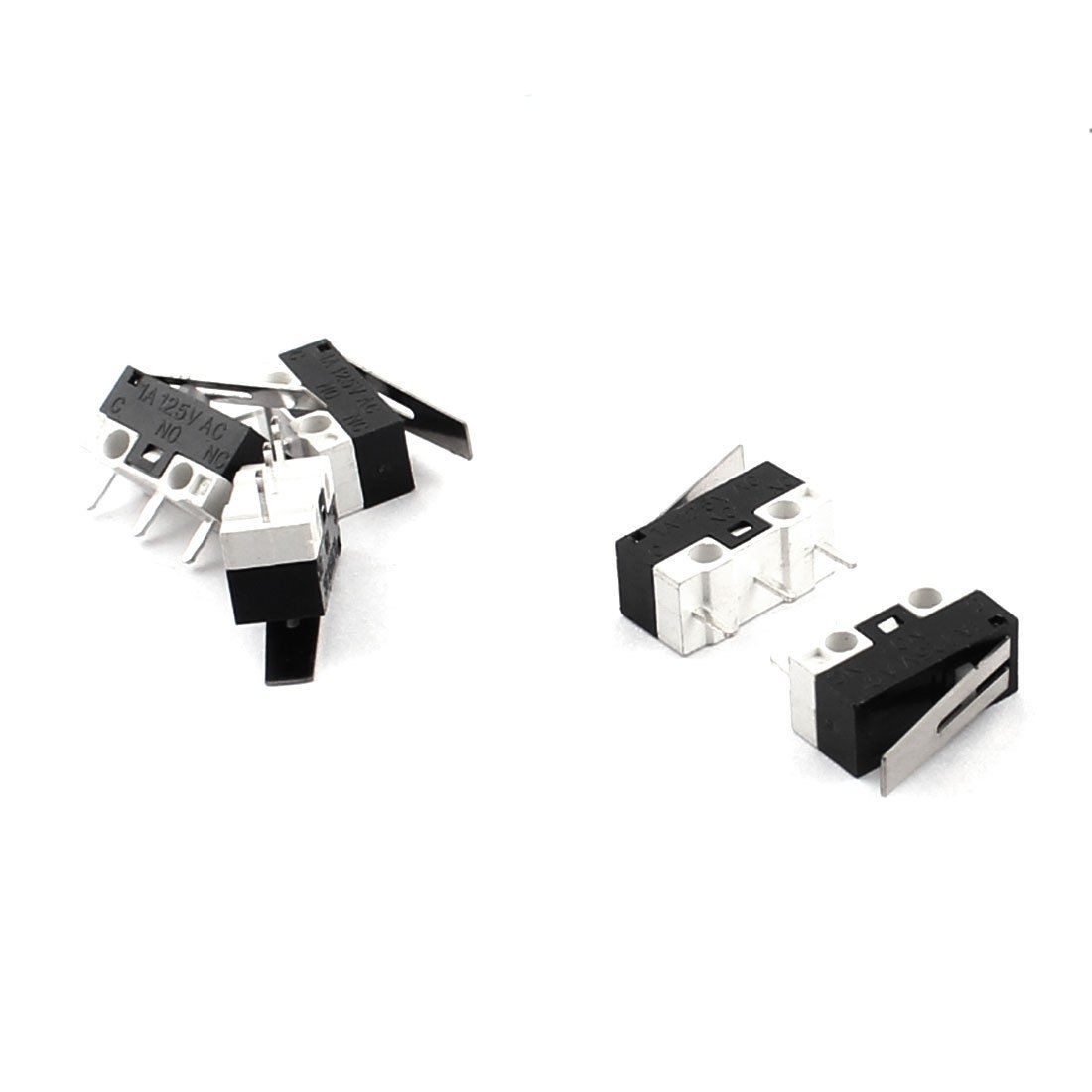 5Pcs  AC 125V 1A SPDT Long Hinge Lever Momentary Control Micro Switch