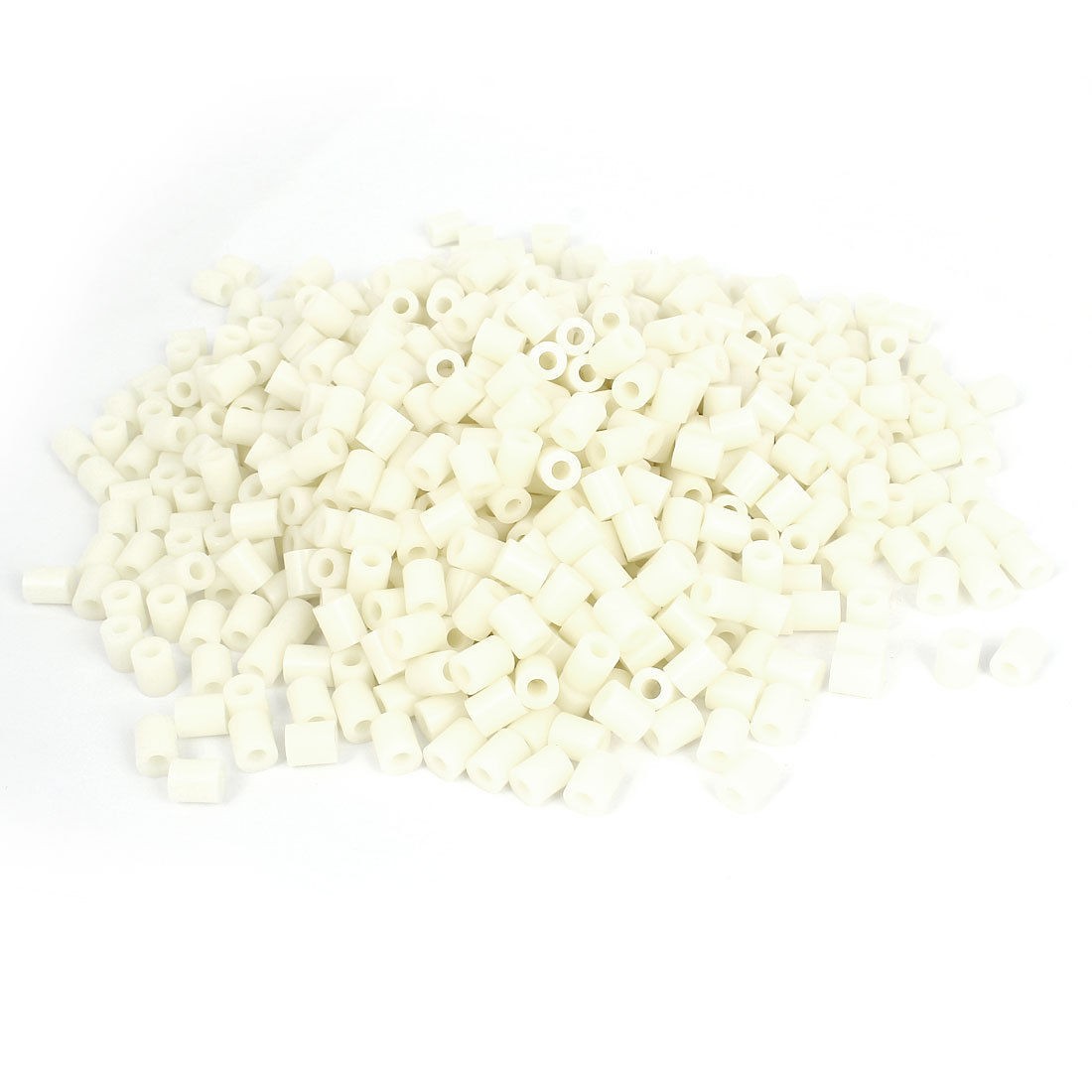 3mm Inner Diameter 8mm Length Ivory Plastic Spacers Washers Standoffs 1000 Pcs