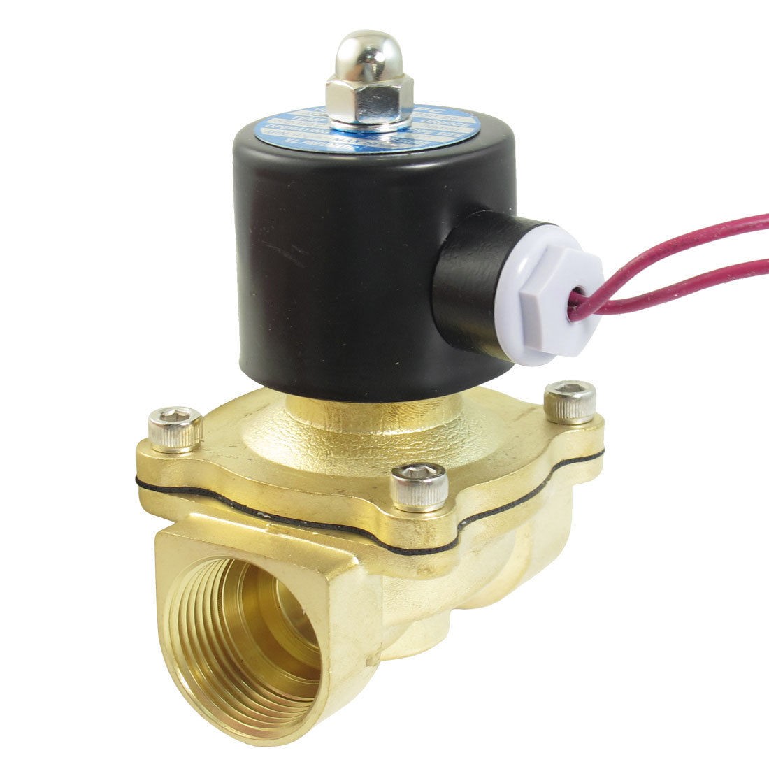 AC 380V 2 Port 2 Way 1"PT Female Thread Pneumatic Electric Solenoid Valve