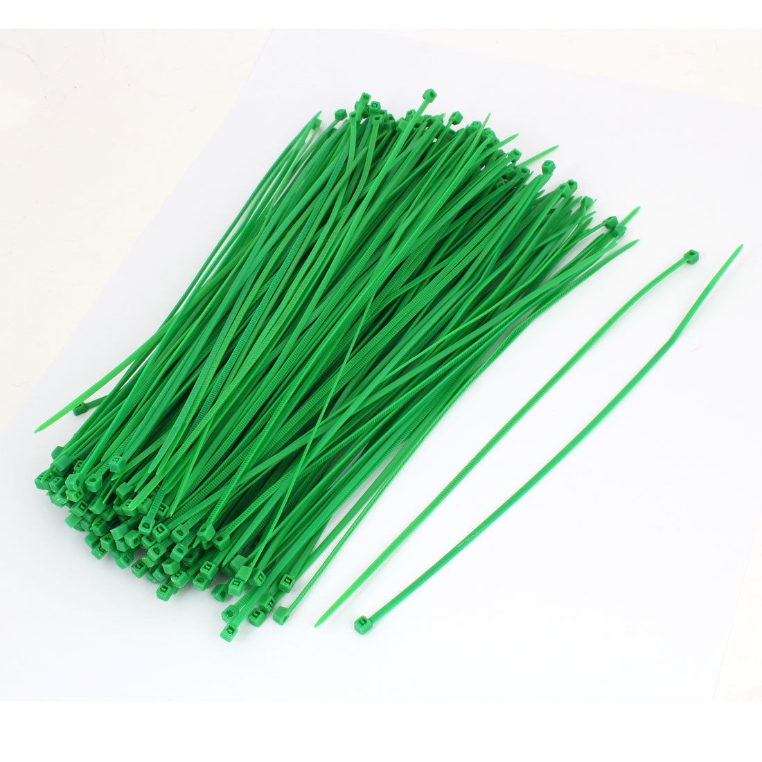 250 Pcs 4mm x 250mm Nylon Self-Locking Electric Cable Zip Ties Fastener Green