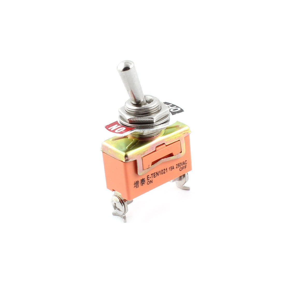12mm Thread Panel Mount SPST 2 Positions Latching Metal Toggle Switch