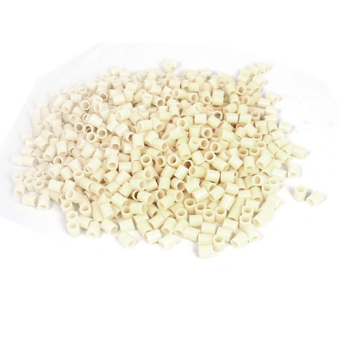 6mm Inner Diameter 10mm Length Ivory Plastic Spacers Washers Standoffs 1000 Pcs