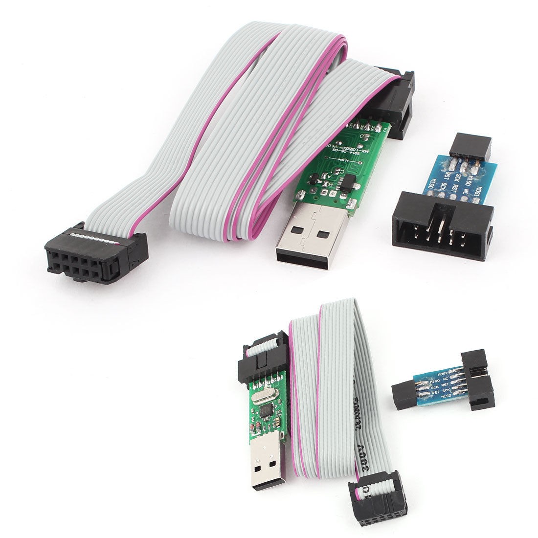 1set Usbasp Usbisp AVR Programmer Adapter ATMEGA8 ATMEGA128 Cable for Arduino