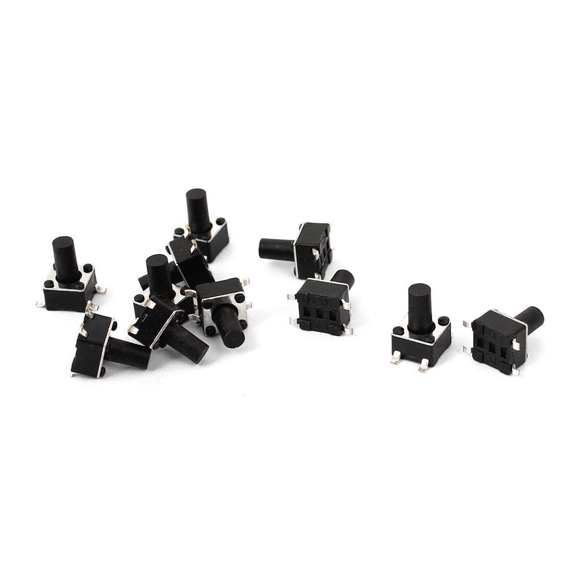 10pcs SMD SMT Momentary Mini Tact Tactile Push Button Switch Black 4.5x4.5x7mm