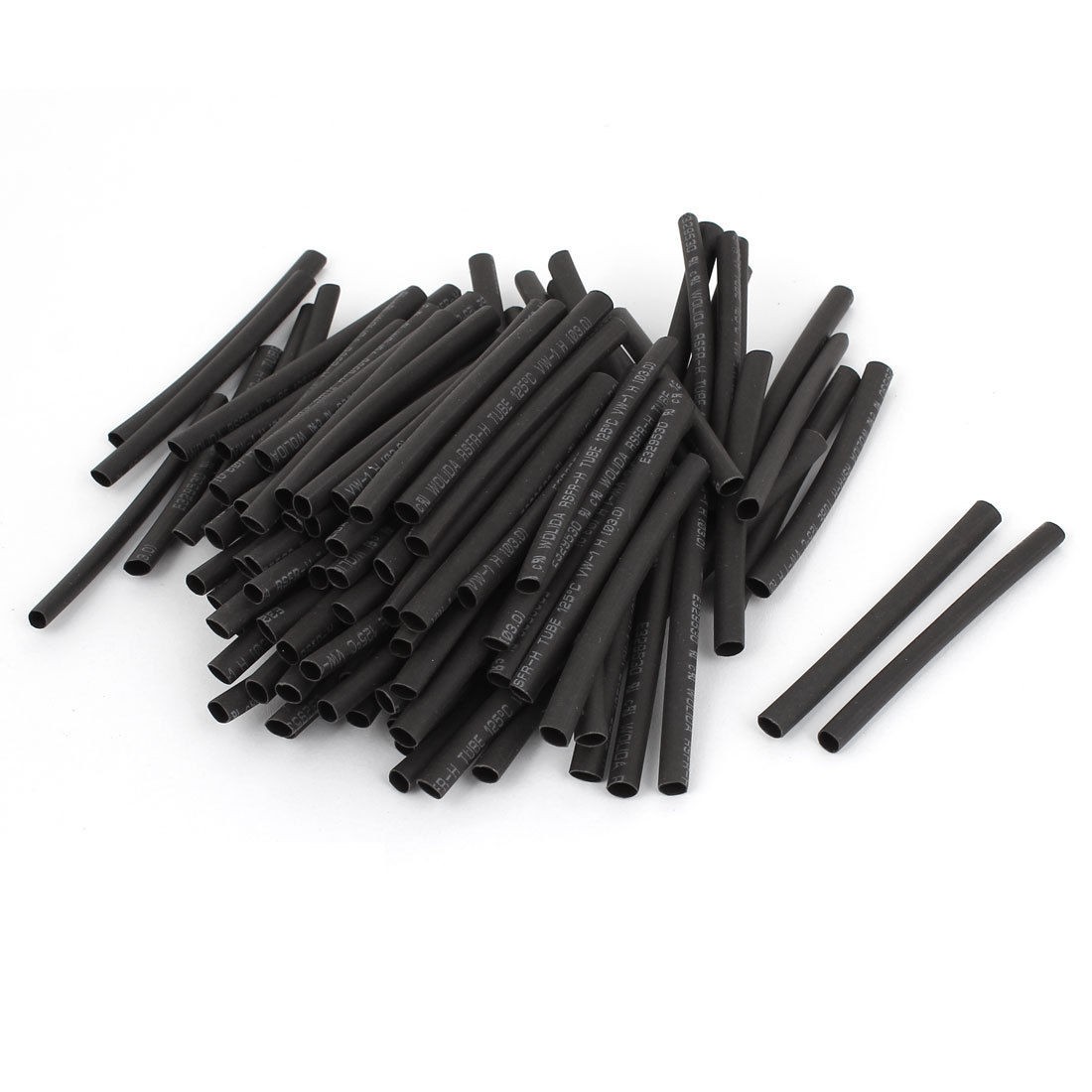 100Pcs 3mm Dia. Heat Shrinkable Tube Shrink Tubing Sleeving 5.5cm Black