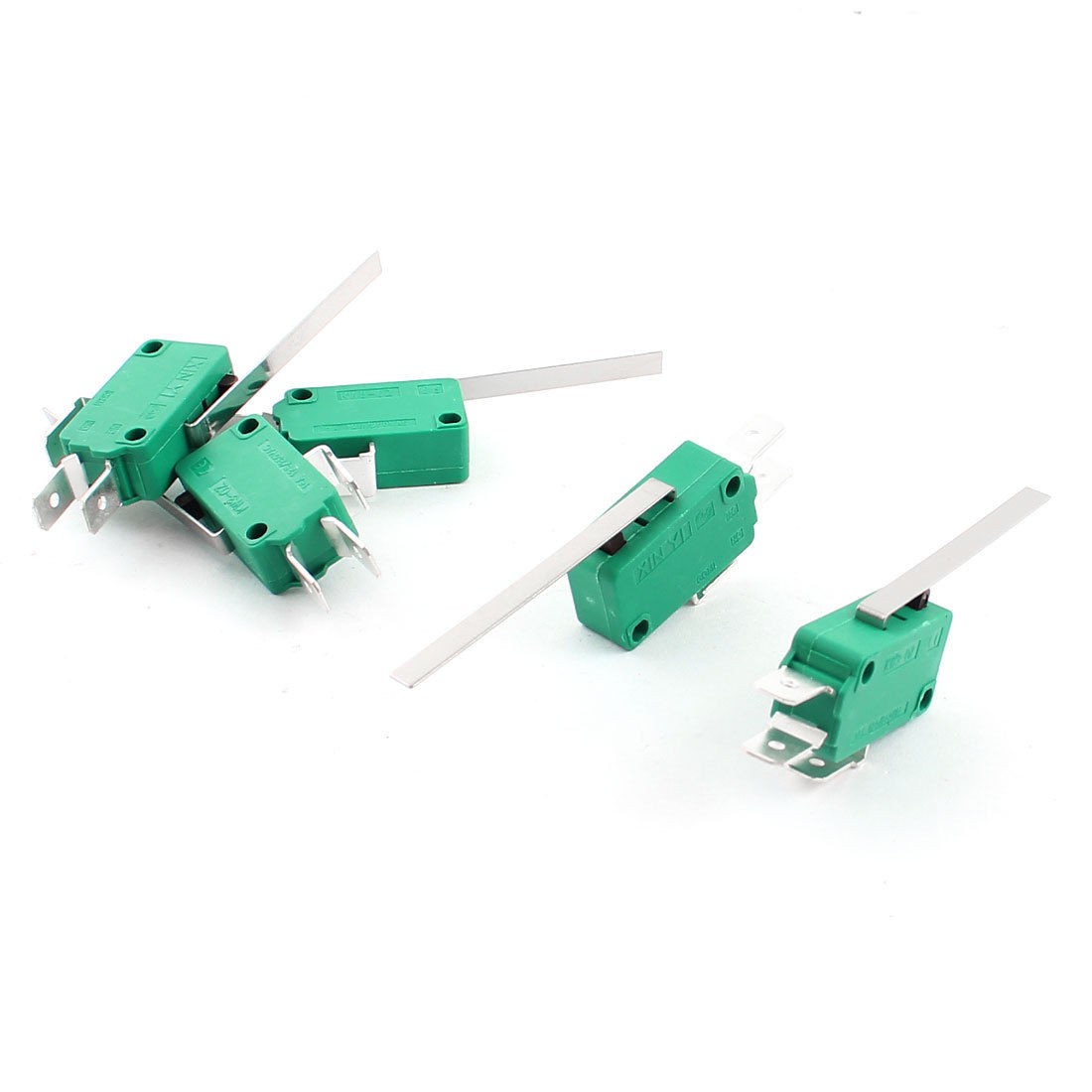 5pcs AC250V 125V 16A Long Straight Hinge Lever SPDT Micro Limit Switch KW3 Oz