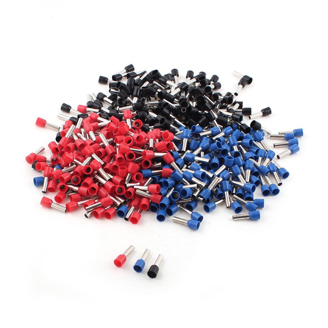 480pcs E6012 10AWG Three Colors Tube Type Insulated Cable Ends Connectors