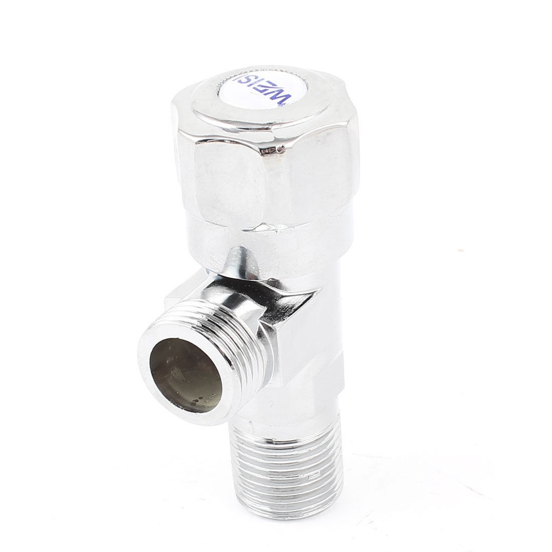 Kitchen Silver Tone Metal 1 2BSP Male Thread Water Pipe Angle Valve