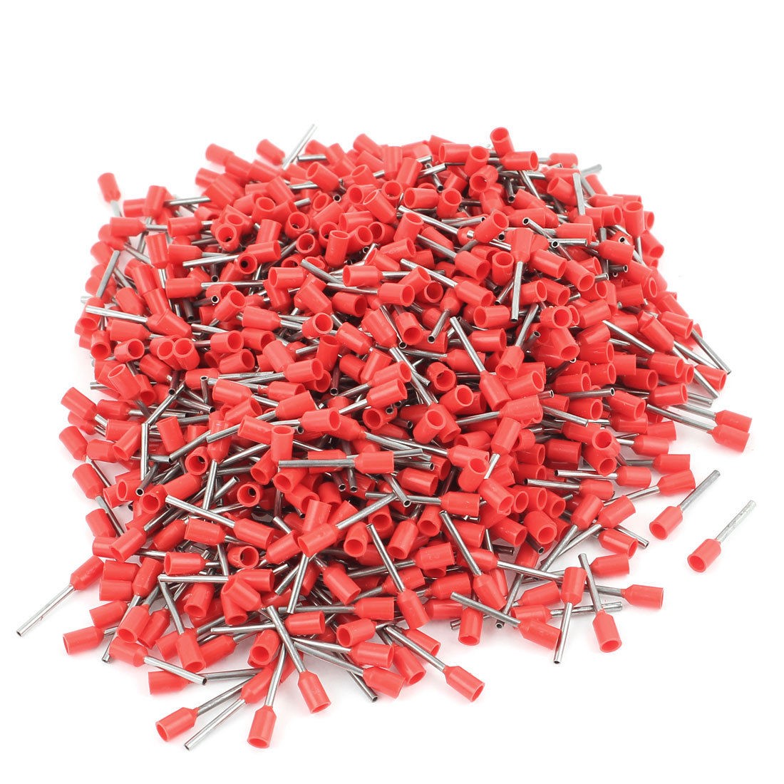 1000pcs E0512 22 AWG Red Sleeve Insulated Cable Ends Terminal Connectors