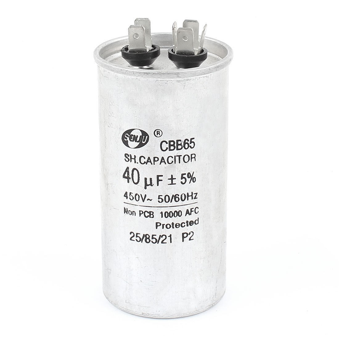 AC 450V CBB65 40uF Polypropylene Film Air Conditioner Compressor Run Capacitor