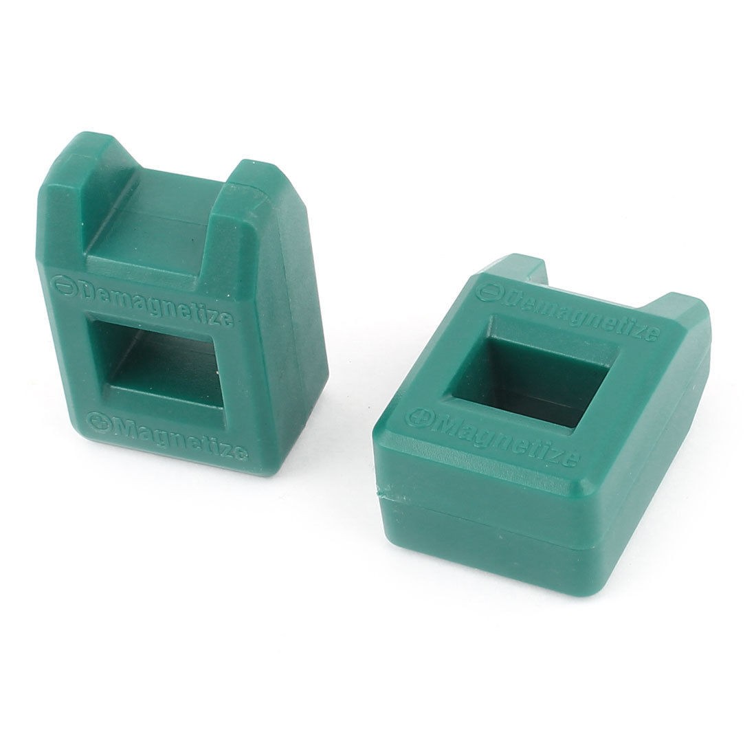 2 Pcs Green Magnetizer Demagnetizer Magnetic Tool for Screwdriver Tips 40 x 30mm