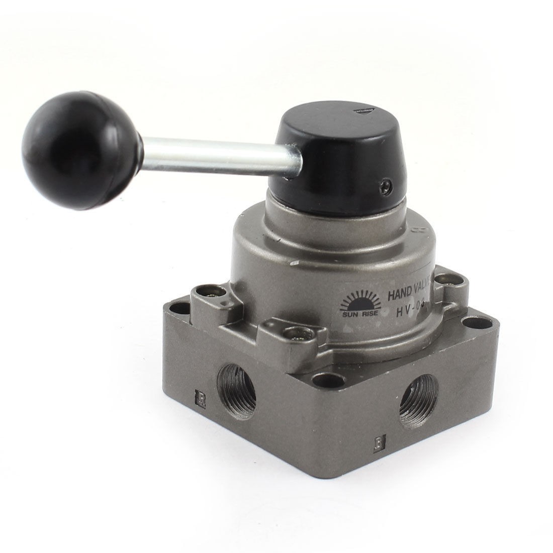 HV-03 3/8PT 4 Ways 3 Position Hand Operated Lever Pneumatic Air Valve