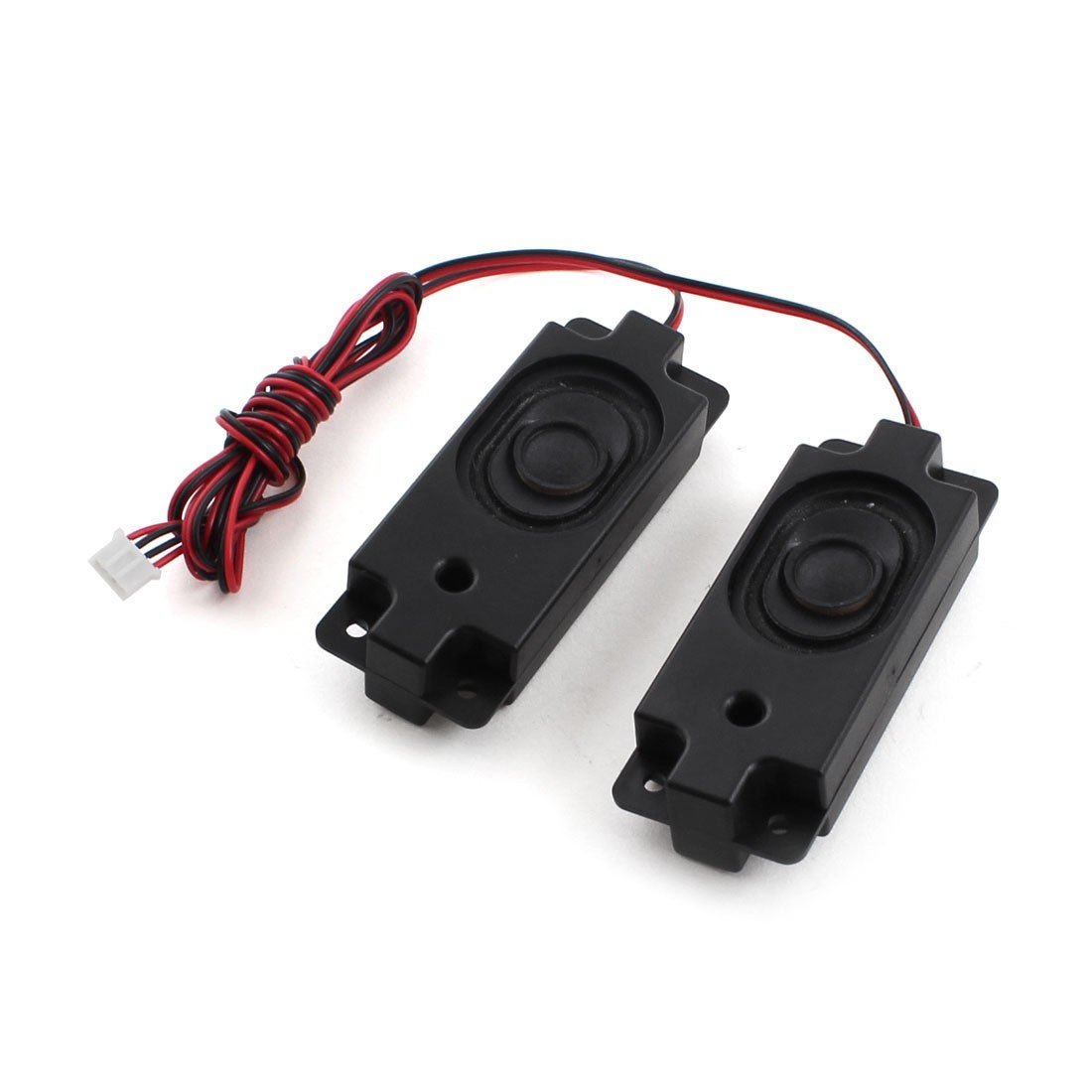 Pair 4 Pin Balance Plug Connect Rectangle Magnet Speaker Amplifier 3W 8 Ohm