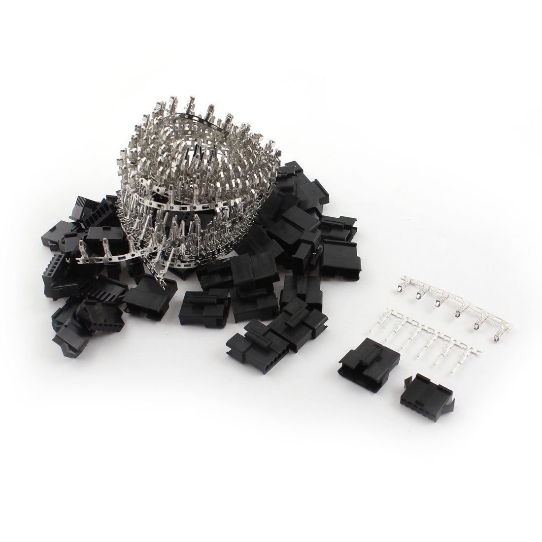 25 Sets 2 5mm Pitch 6 Pin JST SM Plug Housing w Crimp Terminal Connector