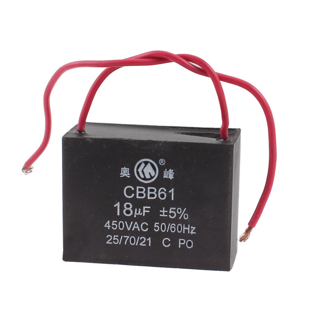 Replacement Ceiling Fan Motor Running Capacitor CBB61 450VAC 18uF 50 60Hz