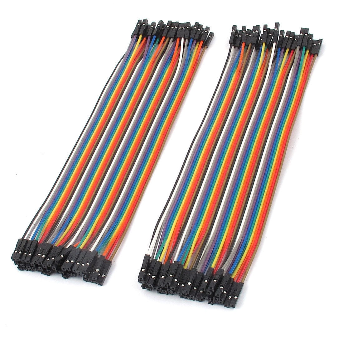 2 Pcs Colored Jumper Wires Cables 2 54mm 20cm 40P for Arduino