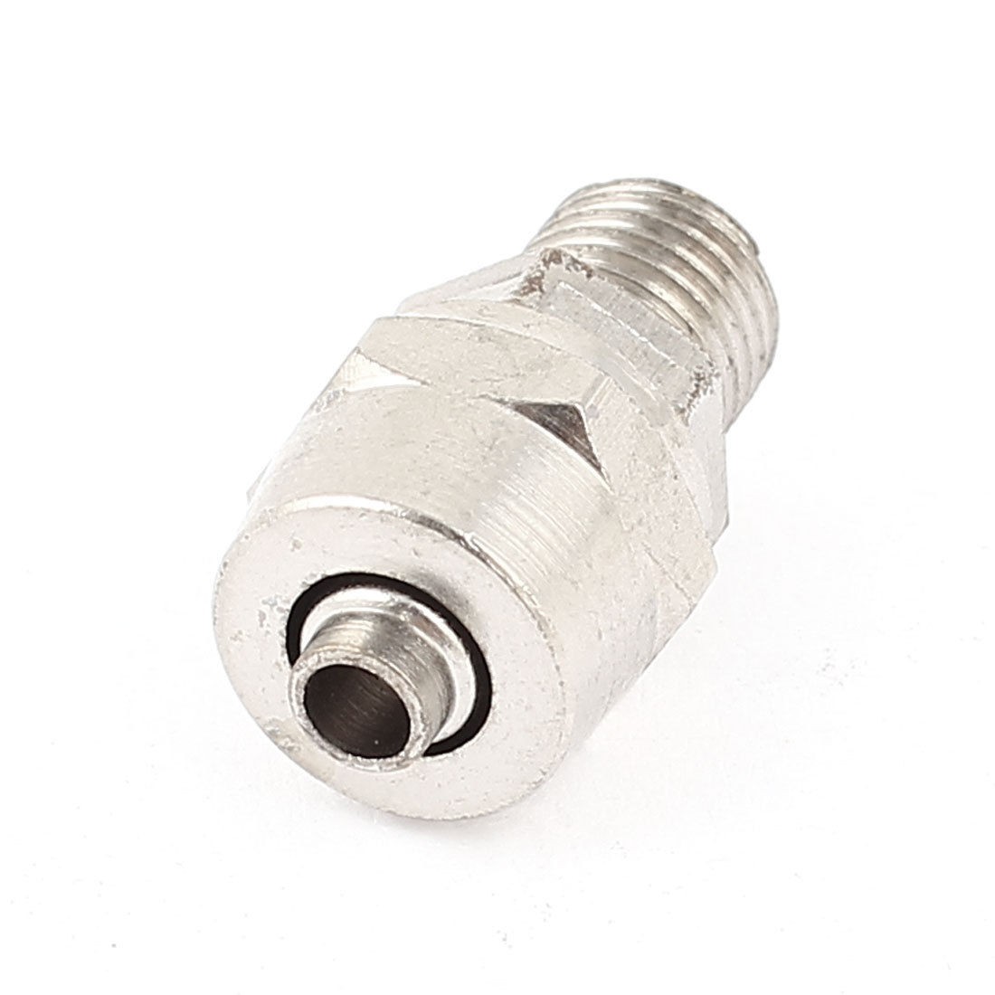M8 Male Threaded Adapter Hose Pipe Quick Joint Coupler Silver Tone