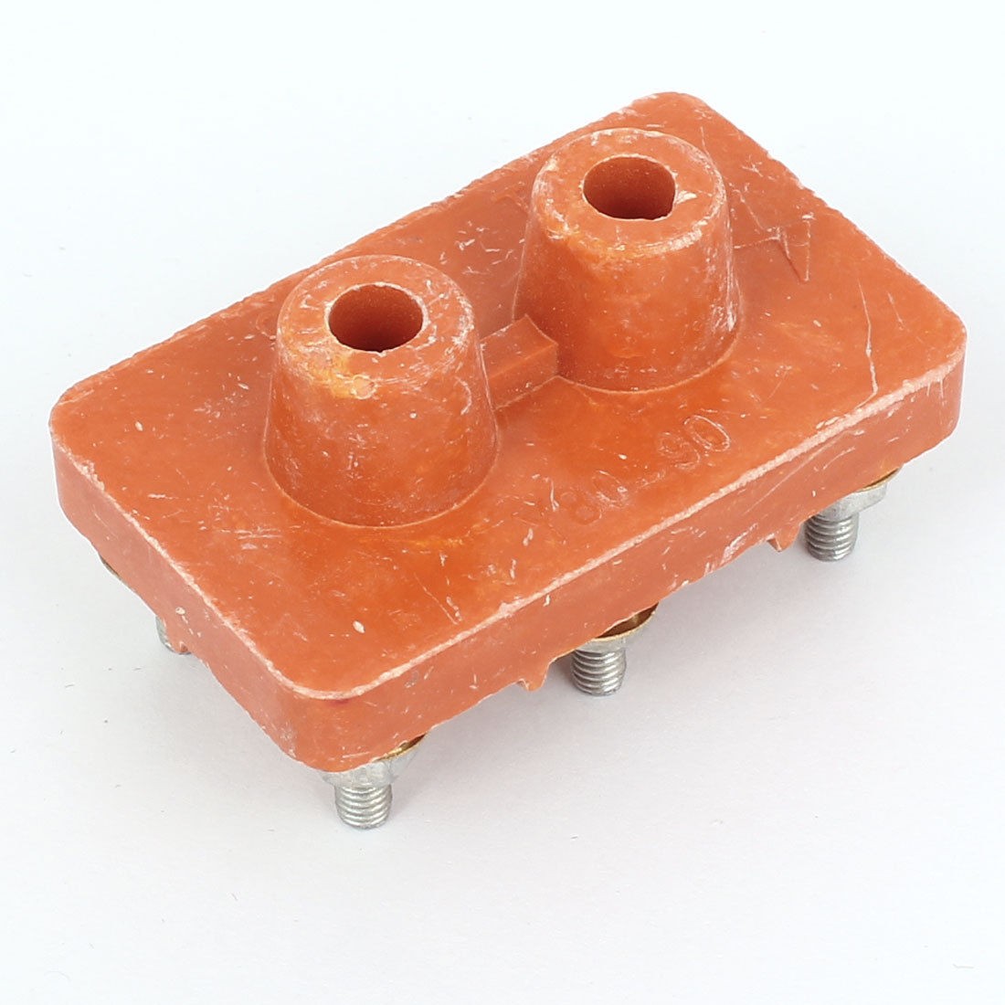 Orange Ceramic Cover Dual Rows 6 Positions Single Phase Barrier Terminal Block