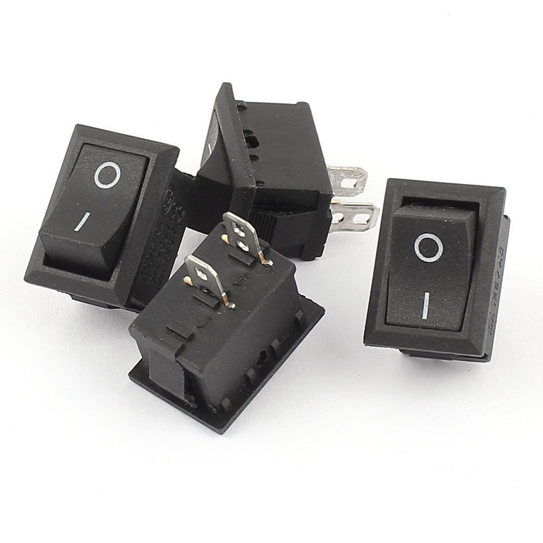 Car Auto Boat Round Rocker 2pin on Off Toggle SPST Switch Snap in 4pcs