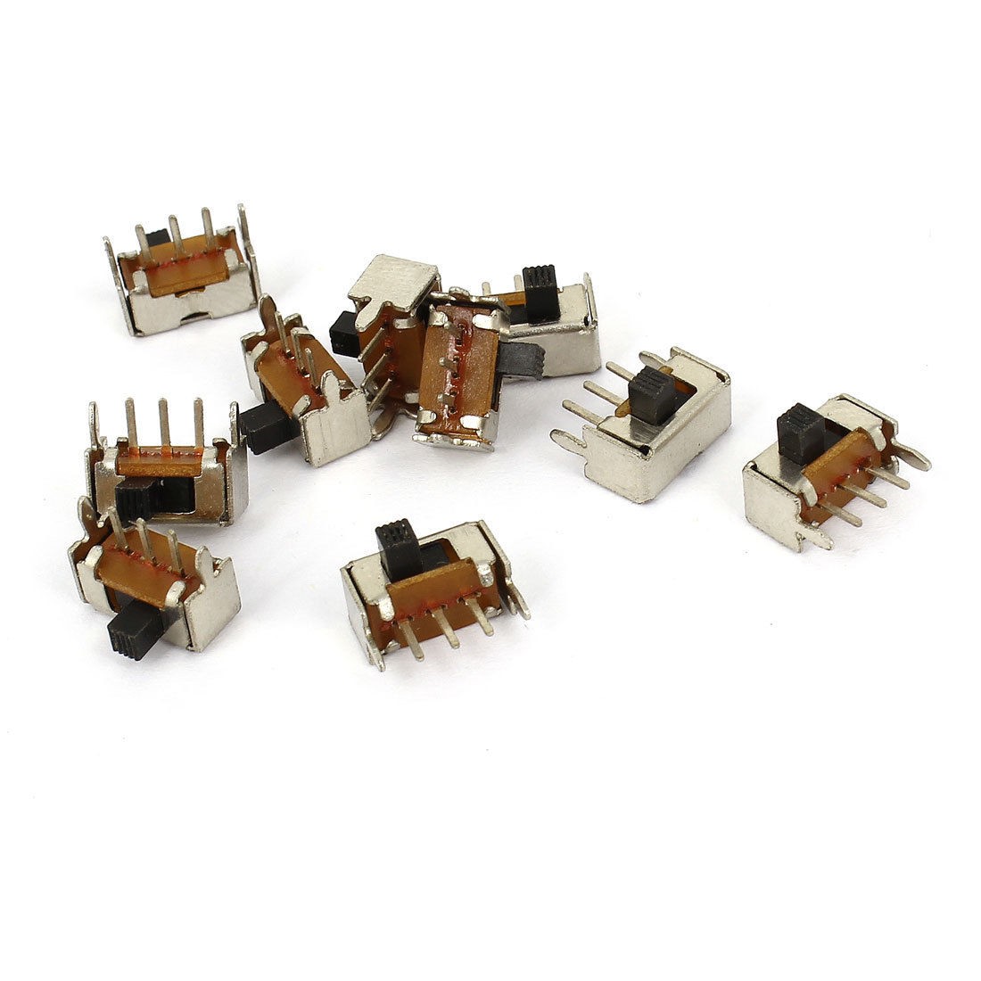 10 Pcs 3 Pin PCB Mount 2 Position SPDT Horizontal Latching Mini Slide Switch