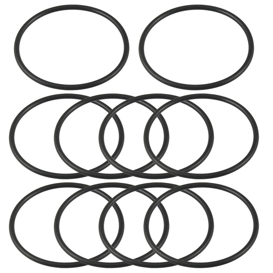 69mm x 3.1mm Flexible Rubber O Ring Sealing Washer Black 10 Pcs
