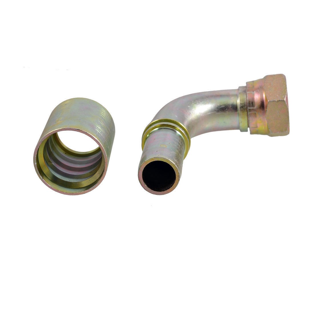 1/2" NPT Thread Hydraulic Flat Hose End Right Angle Oil Piping Connector