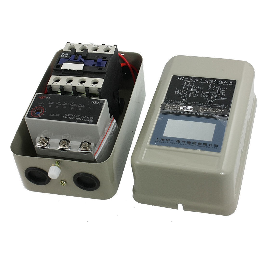 Three Phase 4 NO AC Contactor 5-65A Electronic Motor Protection Relay 7.5KW 36V