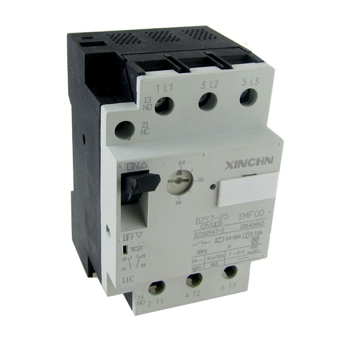 0 4 0 6A 1NO 1NC 25A 3 Pole Motor Protector Circuit Breaker