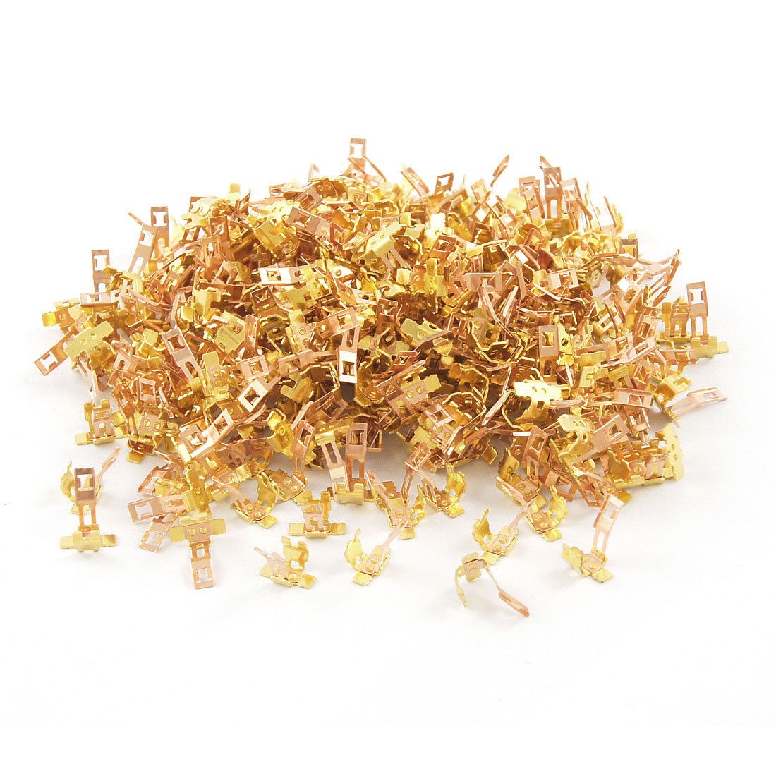 500 Pcs F130-0.08 Gold Tone Carbon Brush Holder for F130 Motor Qcanj