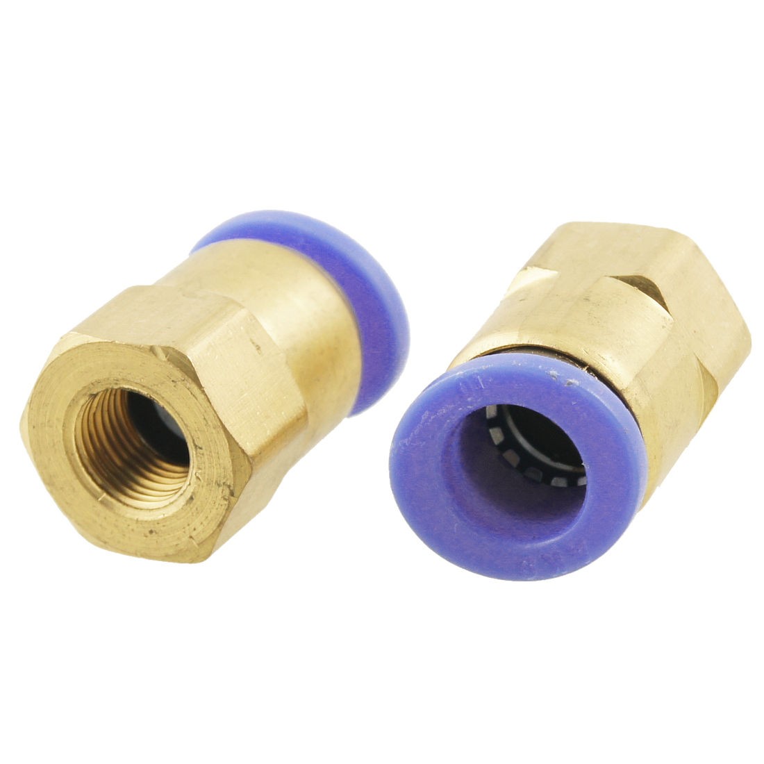 2 Pcs Female Threaded 8 8mm to 10mm Pneumatic Fitting Connectors