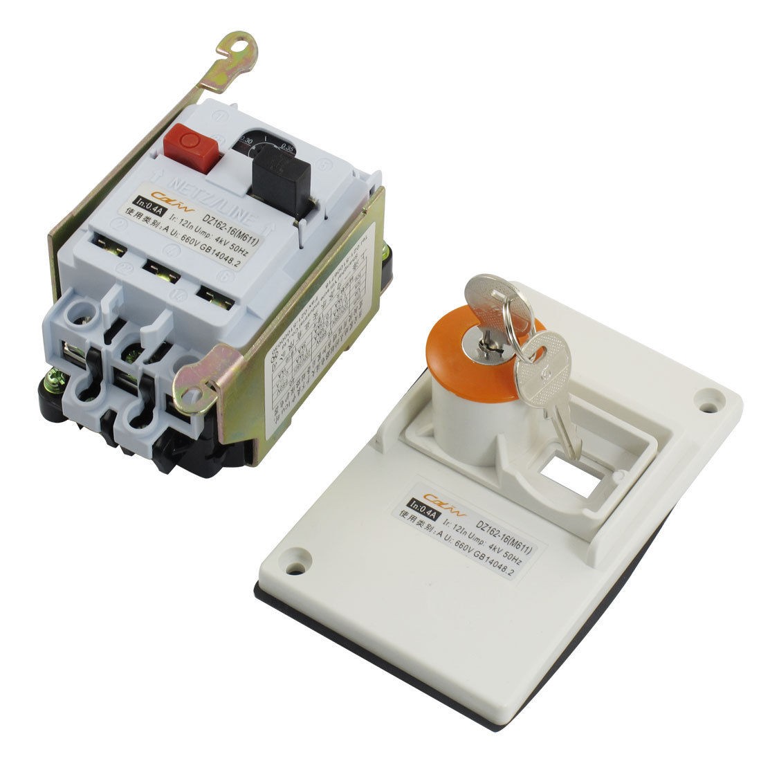 DZ162-16 AC 660V 0.4A Lockable Panel Motor Switch Breaker