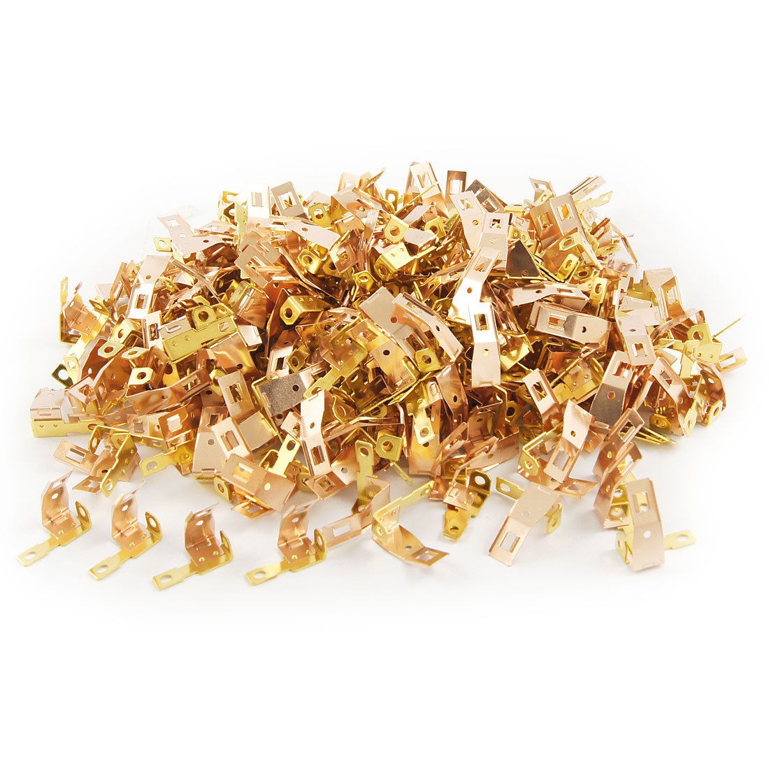 500 Pcs 540-0.11 Gold Tone Carbon Brush Holder for 545 Motor Yyqlv