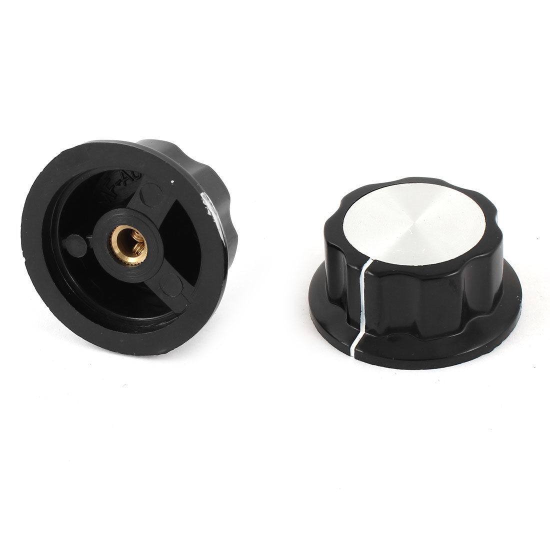 2 Pcs Black 36mm Top Rotary Knobs for 6mm Dia Shaft Potentiometer