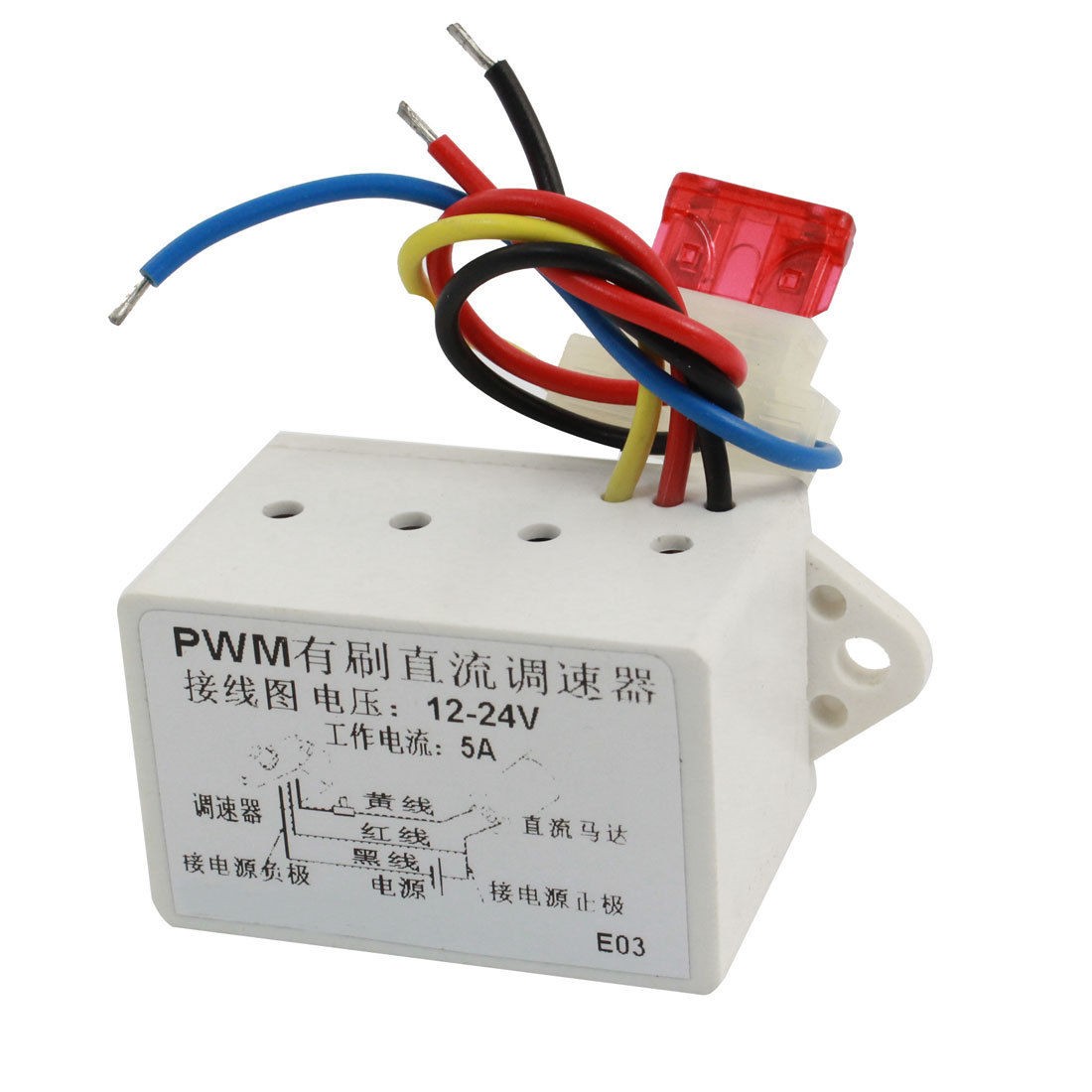 DC 12 24V 5A Power Single Phase Stepless Variable PWM Motor Speed Controller