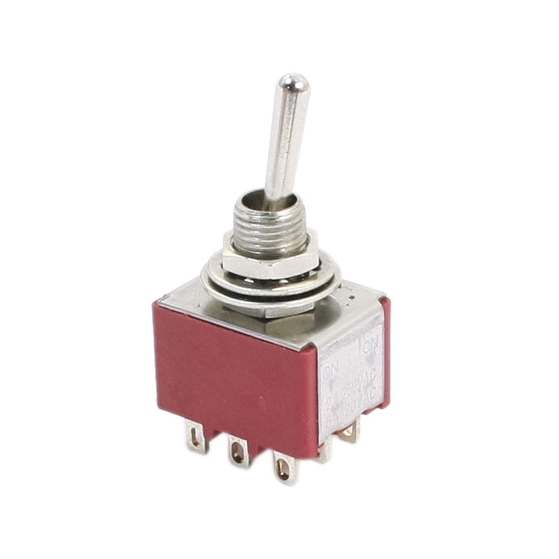 6mm Mounting 2 Position 9 Terminals 3PDT Toggle Switch AC 250V 2A 120V 5A