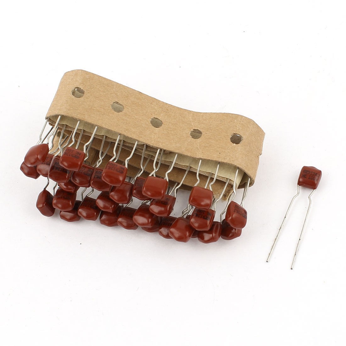 30 Pcs 2 Terminals Lead Polyester Film Capacitors CBB 0 12uF 100V