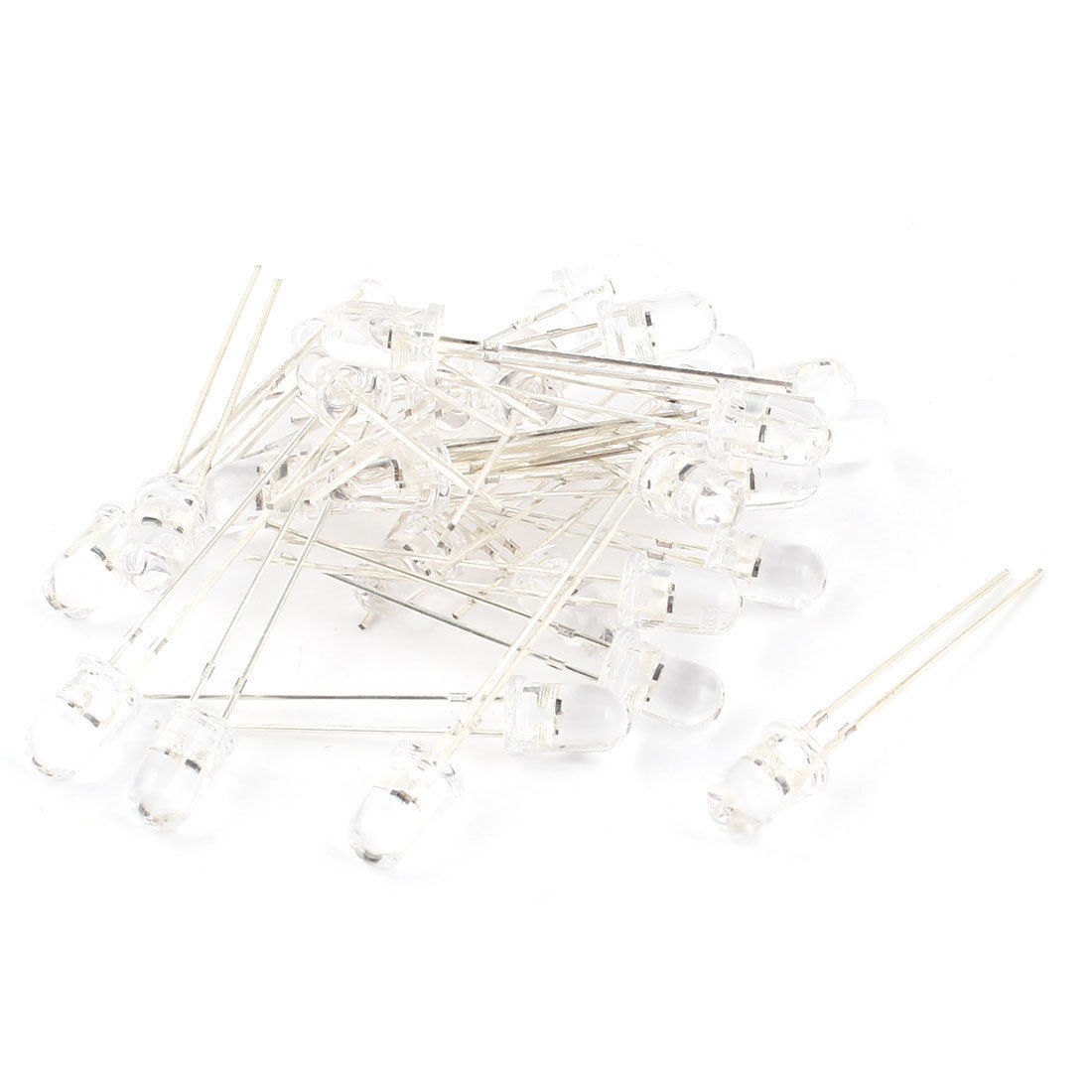 30 Pieces Clear 5mm Straw Hat Colorful LED Flash Light Emitting Diodes DC 2 5 3V