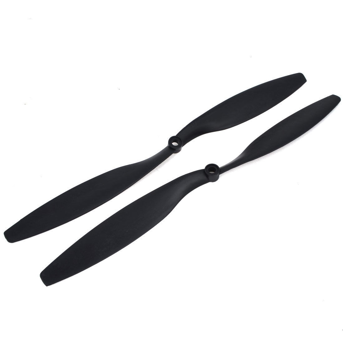 Pair Double Blades 12x4 5 Black Plastic RC Model Airplane Propeller Paddle