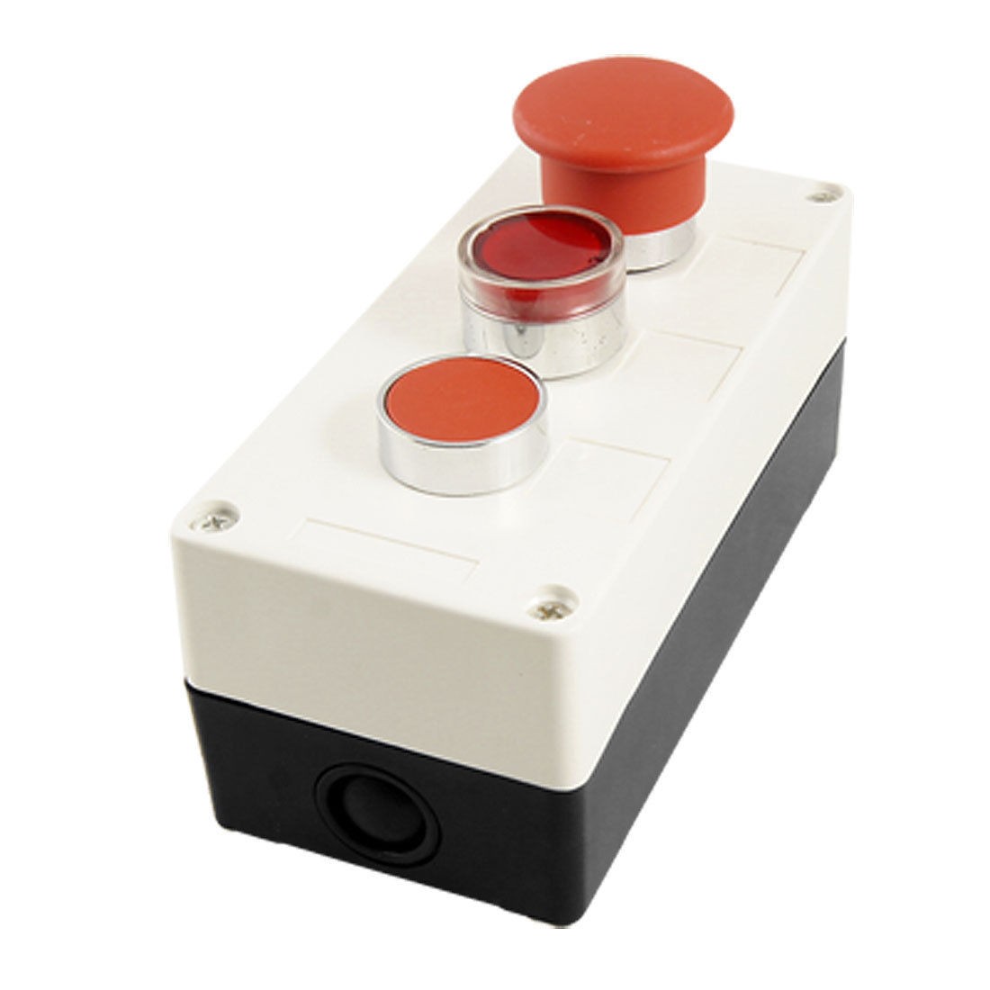 DC 12V Red Cap Lamp Mushroom Head Momentary Switch Push Button Station