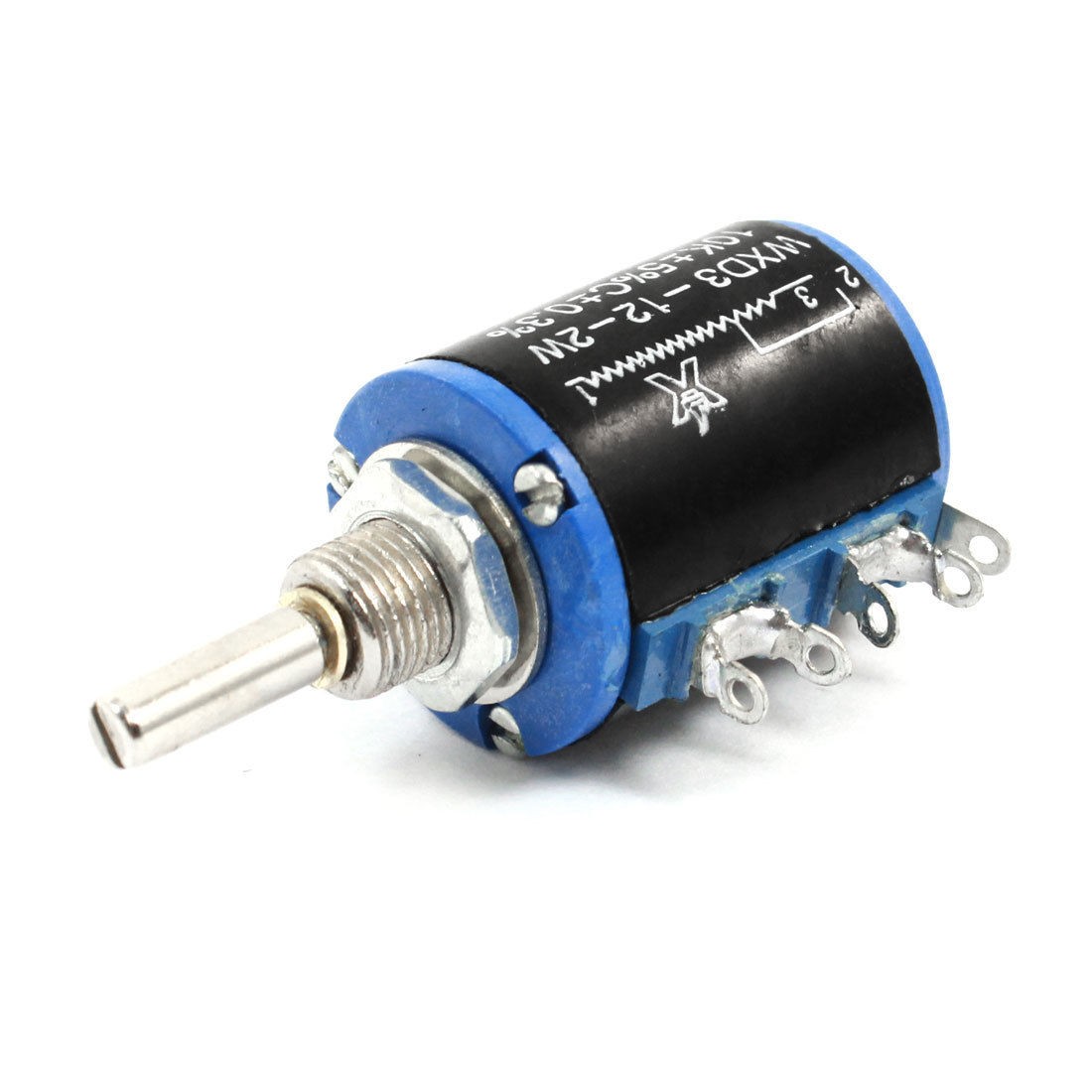 WXD3 12 10K Ohm 2W Rotary Wirewound Multiturn Taper Pot Potentiometer