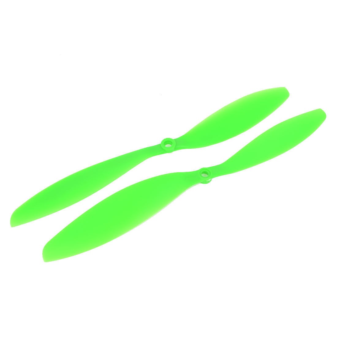 Pair Double Blades 11x4 7 Green Plastic RC Model Airplane Propeller Paddle