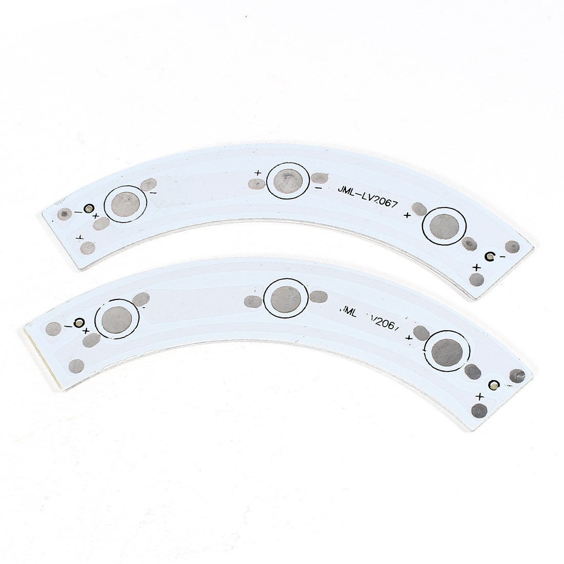 2 Pcs LED Aluminum PCB Circuit Board Plate for 3 x 1W 3W 5W LEDs in Series